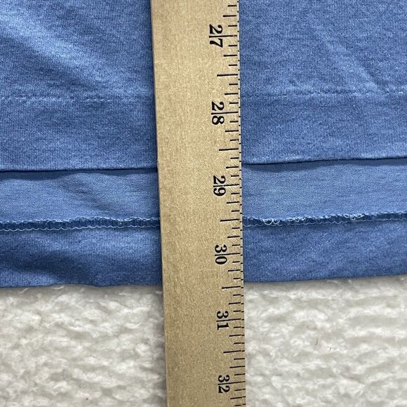 Polo Ralph Lauren Shirt Mens Medium Blue Polo Pima Cotton Flesh Pony Rugby Golf - Picture 9 of 10